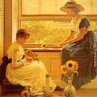 Sun and Moon Flowers by George Dunlop, R.A., Leslie